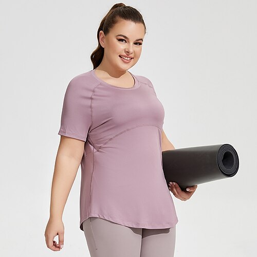 Dame Crew-hals Yoga topp T-skjorte Helfarge Svart Blå Spandex Yoga & Danse Sko Treningsøkt Løp Topper Store størrelser Kortermet Sport Sportsklær Pustende Lettvekt Hurtigtørkende Mikroelastisk
Dame Crew-hals Yoga topp T-skjorte Helfarge Svart Blå Spandex Yoga & Danse Sko Treningsøkt Løp Topper Store størrelser Kortermet Sport Sportsklær Pustende Lettvekt Hurtigtørkende Mikroelastisk