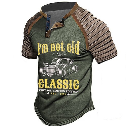Per uomo Camicia Henley Maglietta Raglan Color Block Auto Stampe astratte Henley Abbigliamento Esterno Giornaliero Manica corta Collage Plissettato Originale Informale Anziani
Per uomo Camicia Henley Maglietta Raglan Color Block Auto Stampe astratte Henley Abbigliamento Esterno Giornaliero Manica corta Collage Plissettato Originale Informale Anziani