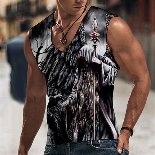 Per uomo Panciotto Maglietta senza maniche da uomo Pop art Fantasma Teschi A V Abbigliamento Stampa 3D Sport Corsa Senza maniche Stampa 3D Originale Informale Muscolo
Per uomo Panciotto Maglietta senza maniche da uomo Pop art Fantasma Teschi A V Abbigliamento Stampa 3D Sport Corsa Senza maniche Stampa 3D Originale Informale Muscolo