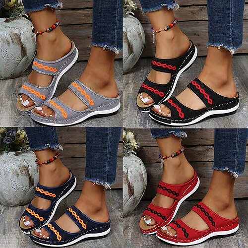 Mujer Sandalias Sandalias con Cuña Tallas Grandes Zapatillas al aire libre Exterior Diario Tacón Cuña Casual Minimalismo Tela Elástica Mocasín Negro Rojo Azul Piscina
Mujer Sandalias Sandalias con Cuña Tallas Grandes Zapatillas al aire libre Exterior Diario Tacón Cuña Casual Minimalismo Tela Elástica Mocasín Negro Rojo Azul Piscina