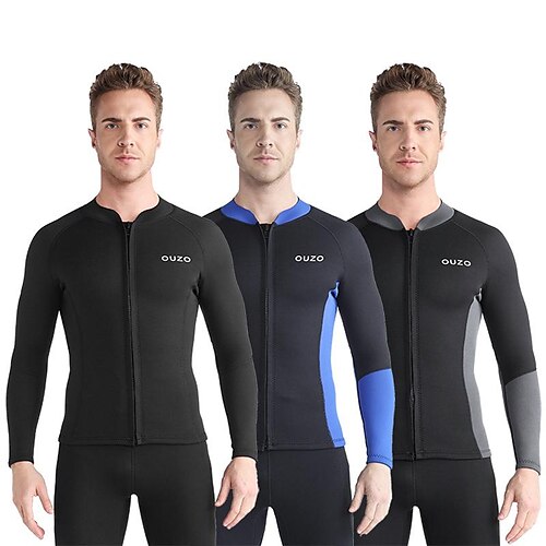 Per uomo Top della muta Giacca muta 1,5 mm Neoprene Superiore UPF50 Manica lunga Zip frontale - Nuoto Immersioni Surf Sub Estate Primavera Inverno
Per uomo Top della muta Giacca muta 1,5 mm Neoprene Superiore UPF50 Manica lunga Zip frontale - Nuoto Immersioni Surf Sub Estate Primavera Inverno
