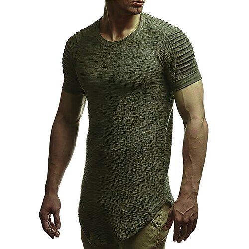 Per uomo maglietta T-shirt Liscio Sottile pieghettato Girocollo Strada Da mare Maniche corte Abbigliamento Di tendenza Originale Essenziale
Per uomo maglietta T-shirt Liscio Sottile pieghettato Girocollo Strada Da mare Maniche corte Abbigliamento Di tendenza Originale Essenziale