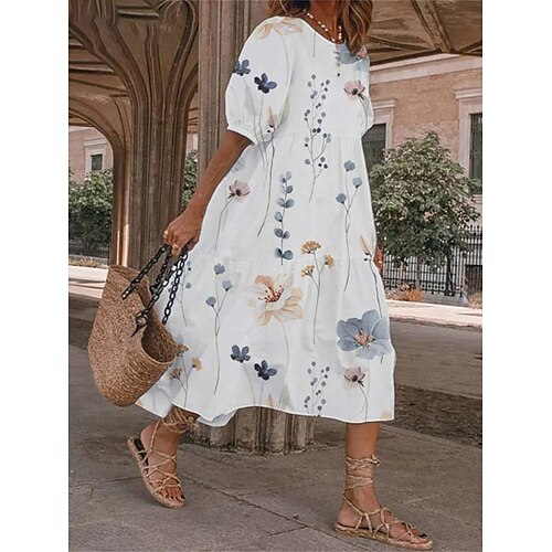 Per donna Vestito casual Vestito svasato Abito stampato Floreale Stampa A V Vestito longuette Attivo Di tendenza Esterno Strada Manica corta Morbido Rosso Blu Azzurro Estate Primavera S M L XL XXL
Per donna Vestito casual Vestito svasato Abito stampato Floreale Stampa A V Vestito longuette Attivo Di tendenza Esterno Strada Manica corta Morbido Rosso Blu Azzurro Estate Primavera S M L XL XXL