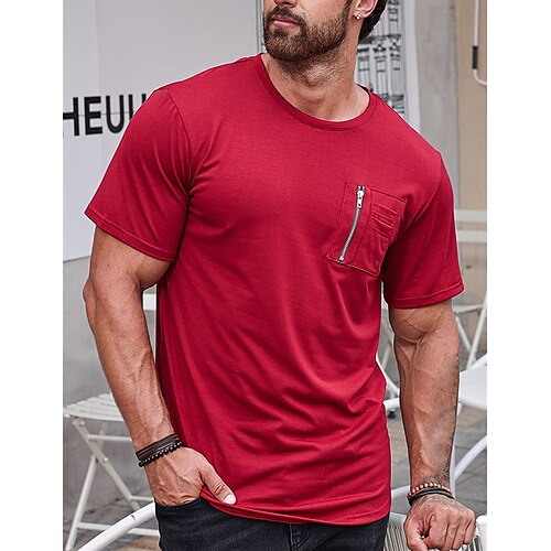 Per uomo maglietta T-shirt Liscio Girocollo Strada Da mare Maniche corte Cerniera Tasca frontale Abbigliamento Di tendenza Originale Essenziale
Per uomo maglietta T-shirt Liscio Girocollo Strada Da mare Maniche corte Cerniera Tasca frontale Abbigliamento Di tendenza Originale Essenziale