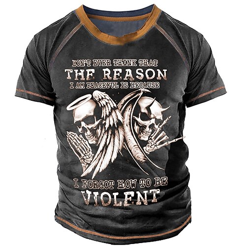Herre T-shirt Raglan T-shirt Grafisk Dødningehoveder Rund hals Tøj 3D-udskrivning udendørs Daglig Kortærmet Patchwork Trykt mønster Mode Designer
Herre T-shirt Raglan T-shirt Grafisk Dødningehoveder Rund hals Tøj 3D-udskrivning udendørs Daglig Kortærmet Patchwork Trykt mønster Mode Designer