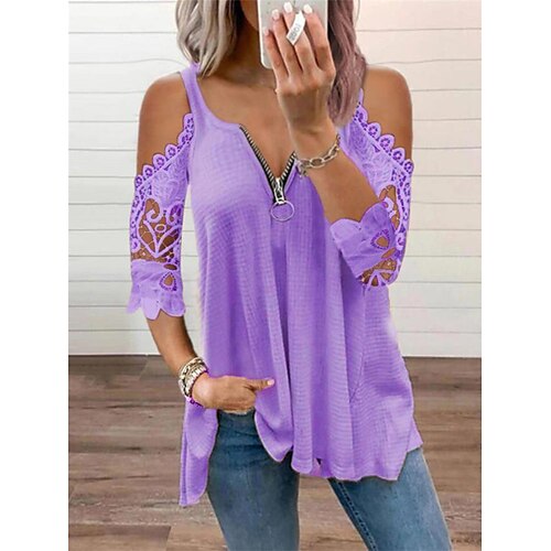 Damen Pullover Strickwaren Waffel Stricken Zip Spitzenbesatz Einfarbig V Ausschnitt Stilvoll Brautkleider schlicht Outdoor Täglich Sommer Frühling Schwarz Weiß Rosa S
Damen Pullover Strickwaren Waffel Stricken Zip Spitzenbesatz Einfarbig V Ausschnitt Stilvoll Brautkleider schlicht Outdoor Täglich Sommer Frühling Schwarz Weiß Rosa S