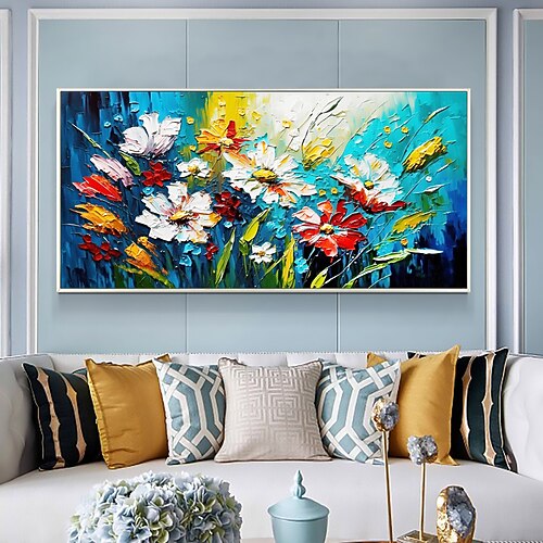 Pintura a óleo artesanal em tela decoração de arte de parede original colorido flor florescente pintura floral abstrata para decoração de casa com moldura esticada/sem pintura de moldura interna
Pintura a óleo artesanal em tela decoração de arte de parede original colorido flor florescente pintura floral abstrata para decoração de casa com moldura esticada/sem pintura de moldura interna