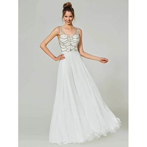 Linea-A Vestiti da sera Schiena scoperta Vestito Formale Lungo Senza maniche A V Chiffon con Con diamantini 2023
Linea-A Vestiti da sera Schiena scoperta Vestito Formale Lungo Senza maniche A V Chiffon con Con diamantini 2023