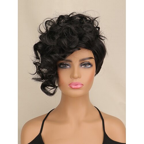 Syntetiske parykker Bouncy Curl Side Del Maskinproduceret Paryk 12 tommer Syntetisk hår Dame Justerbar FarvegradientHøj kvalitet Natur Sort
Syntetiske parykker Bouncy Curl Side Del Maskinproduceret Paryk 12 tommer Syntetisk hår Dame Justerbar FarvegradientHøj kvalitet Natur Sort