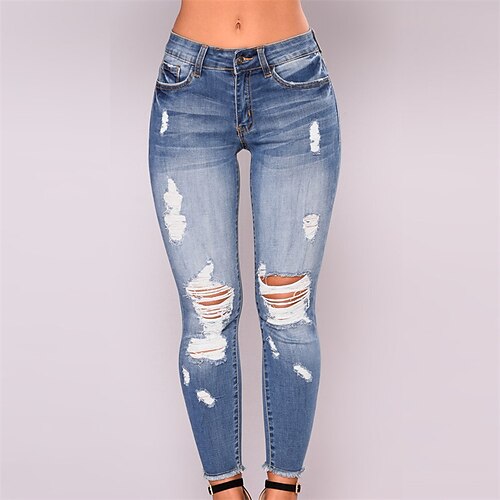 Per donna Jeans Pantaloni Denim Nero Blu scuro Azzurro chiaro Di tendenza Casual / quotidiano Alla caviglia Comfort Liscio S M L XL 2XL
Per donna Jeans Pantaloni Denim Nero Blu scuro Azzurro chiaro Di tendenza Casual / quotidiano Alla caviglia Comfort Liscio S M L XL 2XL