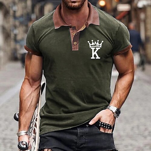 Herre POLO T-skjorte Golf skjorte Avslappet Ferie Knaphul Klassisk Kortermet Mote Grunnleggende Grafisk Bokstaver Knapp Sommer Normal Militærgrønn POLO T-skjorte
Herre POLO T-skjorte Golf skjorte Avslappet Ferie Knaphul Klassisk Kortermet Mote Grunnleggende Grafisk Bokstaver Knapp Sommer Normal Militærgrønn POLO T-skjorte