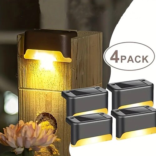 4 stk solenergi trinnlys utendørs led dekk trappelys vanntett led for hagegjerde trinn rekkverk trapp hage uteplass sti ferielys
4 stk solenergi trinnlys utendørs led dekk trappelys vanntett led for hagegjerde trinn rekkverk trapp hage uteplass sti ferielys