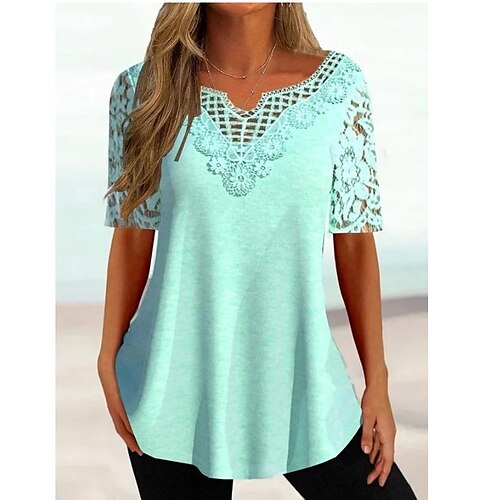 Per donna Camicia Blusa Verde chiaro Liscio Pizzo Manica corta Informale Essenziale A V Standard S
Per donna Camicia Blusa Verde chiaro Liscio Pizzo Manica corta Informale Essenziale A V Standard S