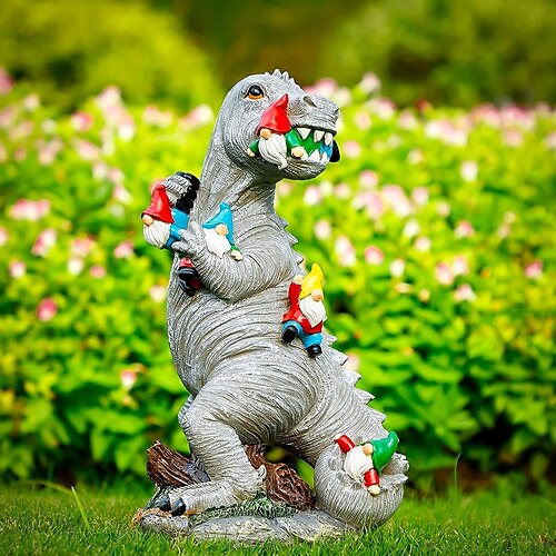 Estátua de jardim, 1 peça dinossauro comendo estatueta de gnomo, decoração de resina engraçada, estátua de animal para micro paisagem vaso de flores jardim jardim tanque de peixes, ornamento para
Estátua de jardim, 1 peça dinossauro comendo estatueta de gnomo, decoração de resina engraçada, estátua de animal para micro paisagem vaso de flores jardim jardim tanque de peixes, ornamento para