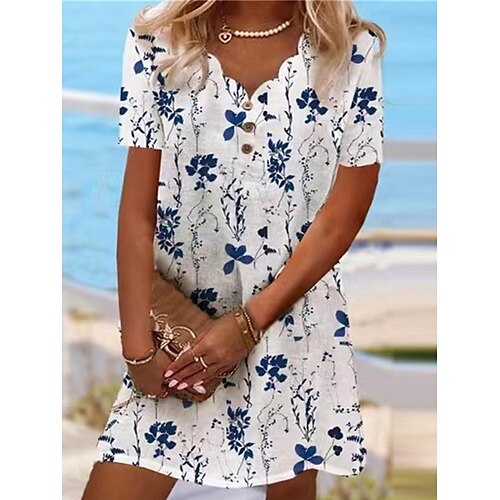 Dame Afslappet påklædning Skift Kjole Sommerkjole Blomstret Knap Trykt mønster Skallet hals Udvidet ærme Mini kjole Mode Moderne udendørs Daglig Kortærmet Løstsiddende Hvid Sommer Forår S M L XL XXL
Dame Afslappet påklædning Skift Kjole Sommerkjole Blomstret Knap Trykt mønster Skallet hals Udvidet ærme Mini kjole Mode Moderne udendørs Daglig Kortærmet Løstsiddende Hvid Sommer Forår S M L XL XXL