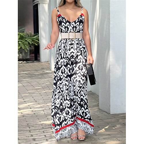 Combinaison Femme Taille haute Imprimer Floral Col en U Vêtement de rue Plein Air du quotidien Standard Sans Manches Noir S Eté
Combinaison Femme Taille haute Imprimer Floral Col en U Vêtement de rue Plein Air du quotidien Standard Sans Manches Noir S Eté