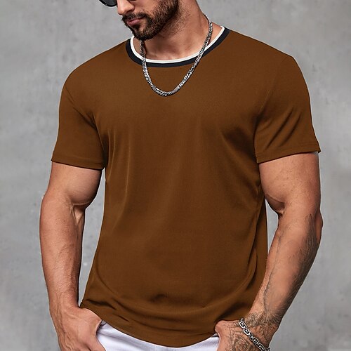 Per uomo maglietta Color Block Girocollo Da mare Per uscire Maniche corte Stampa Abbigliamento Di tendenza Essenziale Informale
Per uomo maglietta Color Block Girocollo Da mare Per uscire Maniche corte Stampa Abbigliamento Di tendenza Essenziale Informale