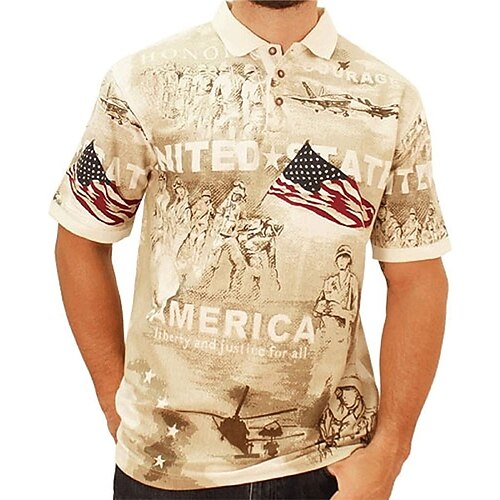 Herre Button Up Poloer Revers polo POLO Trøje Golftrøje Grafiske tryk Ørn Amerikansk flag Aftæpning Hvid Rød Blå Kakifarvet udendørs Gade Kort Ærme Trykt mønster Tøj Sport Mode Gade Designer
Herre Button Up Poloer Revers polo POLO Trøje Golftrøje Grafiske tryk Ørn Amerikansk flag Aftæpning Hvid Rød Blå Kakifarvet udendørs Gade Kort Ærme Trykt mønster Tøj Sport Mode Gade Designer