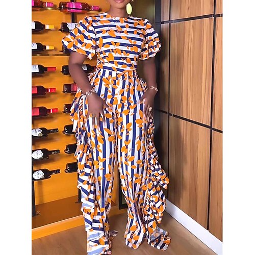 Per donna Tuta Stampa Floreale Girocollo Streetwear Ufficio Strada Standard Manica corta Blu S M L Estate
Per donna Tuta Stampa Floreale Girocollo Streetwear Ufficio Strada Standard Manica corta Blu S M L Estate
