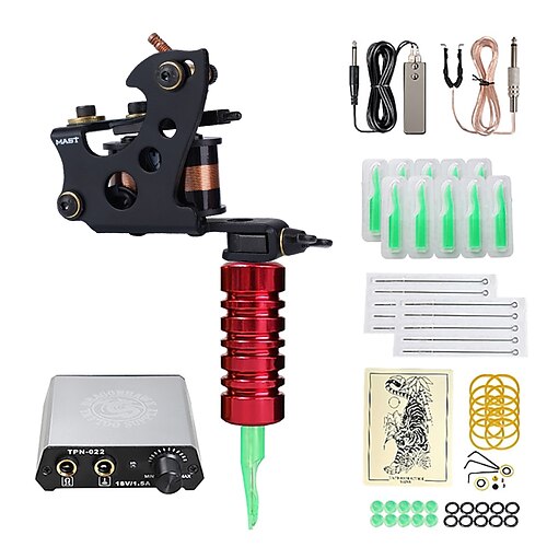 Tattoo Machine Professionel Tattoo Kit - 1 pcs Tattoo Maskiner LCD strømforsyning No case 1 x støbejern tatoveringsmaskine til optegning og skygge
Tattoo Machine Professionel Tattoo Kit - 1 pcs Tattoo Maskiner LCD strømforsyning No case 1 x støbejern tatoveringsmaskine til optegning og skygge