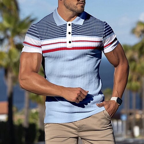 Herre POLO Trøje Golftrøje Afslappet Ferie Knaphul Klassisk Kortærmet Mode Basale Farveblok Knap Sommer Regulær Lys Himmelblå POLO Trøje
Herre POLO Trøje Golftrøje Afslappet Ferie Knaphul Klassisk Kortærmet Mode Basale Farveblok Knap Sommer Regulær Lys Himmelblå POLO Trøje