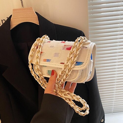 Per donna Borsa a tracolla Tela Giornaliero Duraturo Color Block Nero Bianco
Per donna Borsa a tracolla Tela Giornaliero Duraturo Color Block Nero Bianco