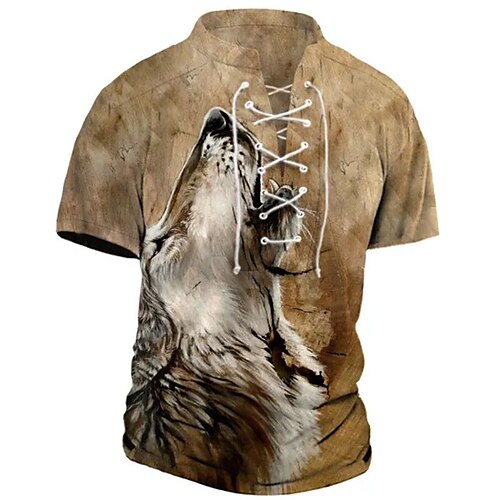 Per uomo maglietta Pop art Animali Lupo Colletto alla coreana Abbigliamento Stampa 3D Giornaliero Sport Manica corta Lacci Stampa Di tendenza Originale Vintage
Per uomo maglietta Pop art Animali Lupo Colletto alla coreana Abbigliamento Stampa 3D Giornaliero Sport Manica corta Lacci Stampa Di tendenza Originale Vintage