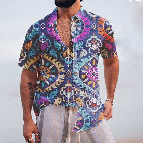 Hombre Camisa Floral Estampados Cuello Vuelto Azul Marino Exterior Calle Mangas cortas Estampado Ropa Moda Ropa de calle Design Suave
Hombre Camisa Floral Estampados Cuello Vuelto Azul Marino Exterior Calle Mangas cortas Estampado Ropa Moda Ropa de calle Design Suave