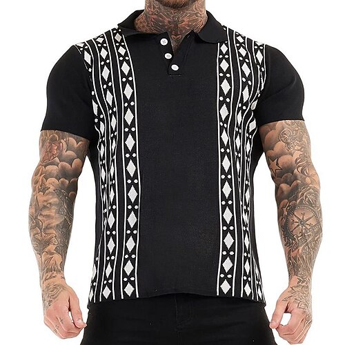 Per uomo Polo in maglia Polo Attività commerciale Per eventi Bavero Manica corta Di tendenza Moderno Fantasia geometrica Pulsante frontale Estate Primavera Nero Polo in maglia
Per uomo Polo in maglia Polo Attività commerciale Per eventi Bavero Manica corta Di tendenza Moderno Fantasia geometrica Pulsante frontale Estate Primavera Nero Polo in maglia