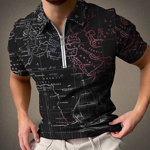 Herre Zip Polo Vaffel poloskjorte POLO T-skjorte Golf skjorte Kart Grafiske trykk Aftæpning Gul Blå Lilla Grønn utendørs Gate Kort Erme Glidelås Trykt mønster Klær Mote Designer Fritid Pustende
Herre Zip Polo Vaffel poloskjorte POLO T-skjorte Golf skjorte Kart Grafiske trykk Aftæpning Gul Blå Lilla Grønn utendørs Gate Kort Erme Glidelås Trykt mønster Klær Mote Designer Fritid Pustende