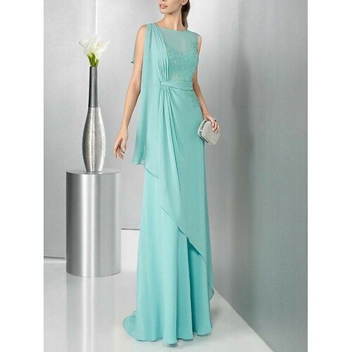 A tubino Abito da cerimonia per signora Formale Festa Vintage Elegante Girocollo Strascico a terra Chiffon Senza maniche con Di pizzo Con ruche 2023
A tubino Abito da cerimonia per signora Formale Festa Vintage Elegante Girocollo Strascico a terra Chiffon Senza maniche con Di pizzo Con ruche 2023