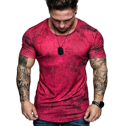 Herre T-shirt Tee Top Batikfarvet Vanlig Rund hals Gade Ferierejse Kort Ærme Tøj Mode Designer Basale
Herre T-shirt Tee Top Batikfarvet Vanlig Rund hals Gade Ferierejse Kort Ærme Tøj Mode Designer Basale