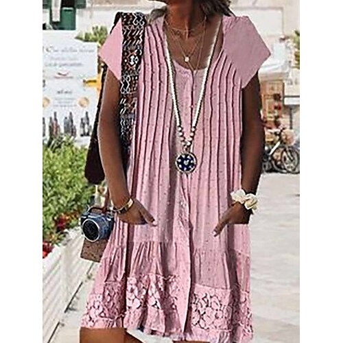 Dame Kjole i bomullslinn Uformell kjole Midikjole Bomullsblanding Mote Grunnleggende utendørs Daglig Feriereise Crew-hals Blonde Lapper Kortermet Sommer Vår 2023 Løstsittende Rosa عادي S M L XL 2XL
Dame Kjole i bomullslinn Uformell kjole Midikjole Bomullsblanding Mote Grunnleggende utendørs Daglig Feriereise Crew-hals Blonde Lapper Kortermet Sommer Vår 2023 Løstsittende Rosa عادي S M L XL 2XL