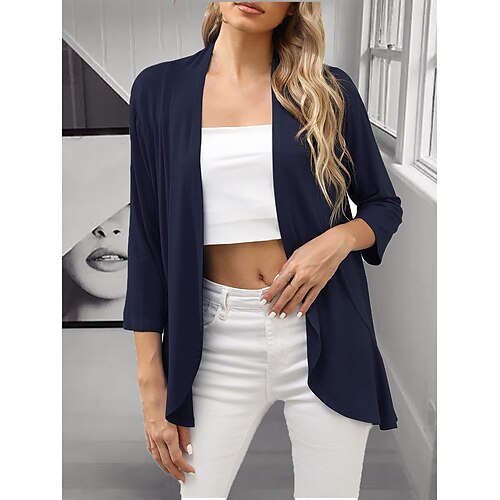 Dame Blazer Arbeid Kontor & Karriere Gate Vår Høst Normal Frakk Normal Vindtett Pustende Stilfull Moderne Moderne Stil Jakker Langermet Helfarge Uregelmessig hem Svart Hvit Vin
Dame Blazer Arbeid Kontor & Karriere Gate Vår Høst Normal Frakk Normal Vindtett Pustende Stilfull Moderne Moderne Stil Jakker Langermet Helfarge Uregelmessig hem Svart Hvit Vin