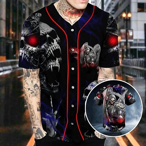 Herre Baseballjersey Baseballskjorte Pustende Lettvekt Svettereduserende Kortermet Skjorte Jersey Normal Trykket Sommer Treningsøkt Tennis Golf
Herre Baseballjersey Baseballskjorte Pustende Lettvekt Svettereduserende Kortermet Skjorte Jersey Normal Trykket Sommer Treningsøkt Tennis Golf