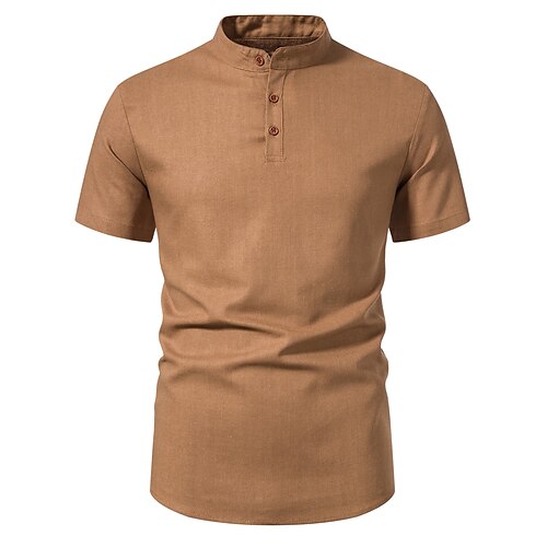 Herre Skjorte Henly-skjorte Sommerskjorte Uformell skjorte Brun Kakifarget Kortermet عادي Henley Daglig Feriereise Klær Mote Fritid Bekvem
Herre Skjorte Henly-skjorte Sommerskjorte Uformell skjorte Brun Kakifarget Kortermet عادي Henley Daglig Feriereise Klær Mote Fritid Bekvem