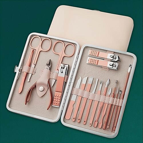 12 pezzi di tagliaunghie in acciaio inossidabile dorato rosa set di strumenti per la toelettatura con custodia per manicure
12 pezzi di tagliaunghie in acciaio inossidabile dorato rosa set di strumenti per la toelettatura con custodia per manicure