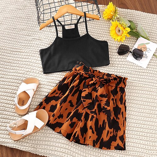 2 pezzi Bambino Da ragazza Tinta unica Set canotta e pantaloncini Impostato Senza maniche Attivo Informale 7-13 anni Estate Nero
2 pezzi Bambino Da ragazza Tinta unica Set canotta e pantaloncini Impostato Senza maniche Attivo Informale 7-13 anni Estate Nero