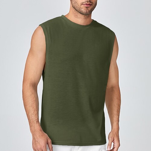 Herre Tanktop Vest Top Underskorte Ærmeløs skjorte Vanlig Rund Hals Sport & Udendørs Ferierejse Uden ærmer Tøj Mode Daglig Sport
Herre Tanktop Vest Top Underskorte Ærmeløs skjorte Vanlig Rund Hals Sport & Udendørs Ferierejse Uden ærmer Tøj Mode Daglig Sport