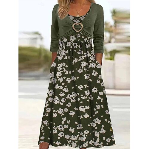 Per donna Vestito casual Abito linea A Abito estivo Floreale Tasche falso in due pezzi Girocollo Vestito longuette Attivo Di tendenza Giornaliero Per eventi Manica a 3/4 Standard Verde scuro Estate
Per donna Vestito casual Abito linea A Abito estivo Floreale Tasche falso in due pezzi Girocollo Vestito longuette Attivo Di tendenza Giornaliero Per eventi Manica a 3/4 Standard Verde scuro Estate