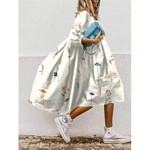 Dame Afslappet påklædning Swing Kjole Sommerkjole Blomstret Farveblok Trykt mønster Rund hals Midikjole Mode Moderne Daglig Ferie 3/4-ærmer Løstsiddende Hvid Rød Lilla Sommer Forår S M L XL XXL
Dame Afslappet påklædning Swing Kjole Sommerkjole Blomstret Farveblok Trykt mønster Rund hals Midikjole Mode Moderne Daglig Ferie 3/4-ærmer Løstsiddende Hvid Rød Lilla Sommer Forår S M L XL XXL