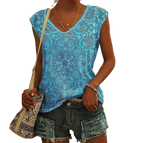 Damen Tank Top Weiß Blau Graphic Bedruckt Ärmellos Festtage Wochenende Basic V Ausschnitt Standard Farbe S
Damen Tank Top Weiß Blau Graphic Bedruckt Ärmellos Festtage Wochenende Basic V Ausschnitt Standard Farbe S