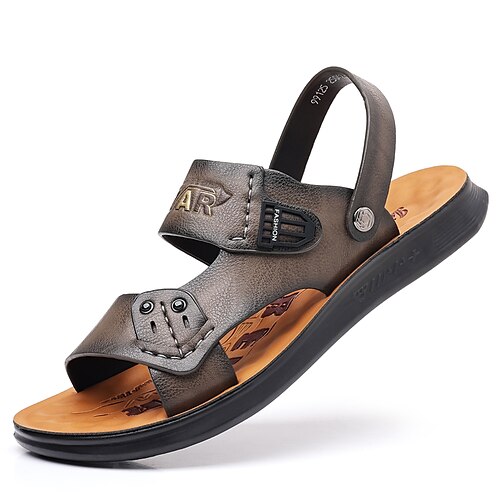 Homme Sandales Décontractées Plage Extérieur du quotidien Polyuréthane Respirable Marron Gris Bloc de couleur Eté Printemps
Homme Sandales Décontractées Plage Extérieur du quotidien Polyuréthane Respirable Marron Gris Bloc de couleur Eté Printemps
