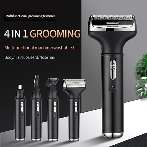 elektrisk barbermaskin barberhøvel trådløs skjeggtrimmer for menn, 1 sett øre- og nesehårtrimmerklipper, profesjonell usb oppladbar smertefri ansiktshårtrimmer, 4 i 1 hår- og skjeggfjerner, doble
elektrisk barbermaskin barberhøvel trådløs skjeggtrimmer for menn, 1 sett øre- og nesehårtrimmerklipper, profesjonell usb oppladbar smertefri ansiktshårtrimmer, 4 i 1 hår- og skjeggfjerner, doble