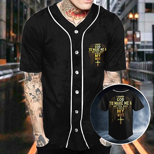 Herre Baseball Jersey Baseball skjorte Åndbart Letvægt Svedreducerende Kortærmet Trøye Trøje Regulær Trykt Sommer Gym Træning Tennis Golf
Herre Baseball Jersey Baseball skjorte Åndbart Letvægt Svedreducerende Kortærmet Trøye Trøje Regulær Trykt Sommer Gym Træning Tennis Golf