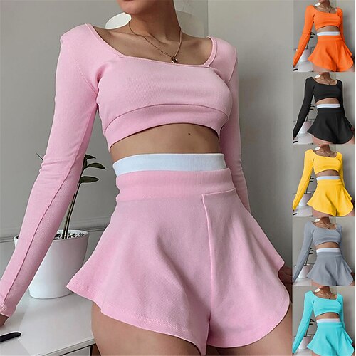 Dame lounge Sett Ren farge Mote Fritid Komfort Gate Daglig Stevnemøte Polyester Pustende Firkantet hals Langermet Avskåret topp Shorts Sommer Vår Svart Gul
Dame lounge Sett Ren farge Mote Fritid Komfort Gate Daglig Stevnemøte Polyester Pustende Firkantet hals Langermet Avskåret topp Shorts Sommer Vår Svart Gul