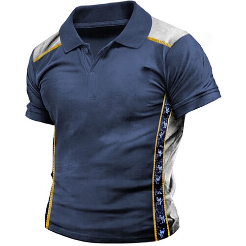 Per uomo POLO Camicia da golf Golf Informale Per eventi Bavero Classico Manica corta Di tendenza Essenziale Color Block Pulsante Estate Standard Blu marino scuro POLO
Per uomo POLO Camicia da golf Golf Informale Per eventi Bavero Classico Manica corta Di tendenza Essenziale Color Block Pulsante Estate Standard Blu marino scuro POLO