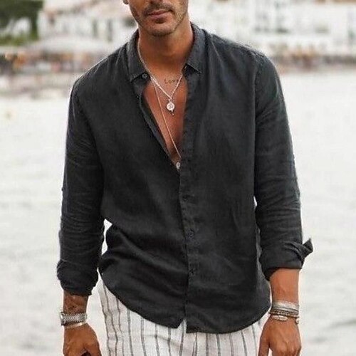 Per uomo Camicia Camicia con bottoni Camicia estiva Maglietta informale Nero Manica lunga Liscio Bavero Giornaliero Da mare Abbigliamento Di tendenza Informale Comodo
Per uomo Camicia Camicia con bottoni Camicia estiva Maglietta informale Nero Manica lunga Liscio Bavero Giornaliero Da mare Abbigliamento Di tendenza Informale Comodo