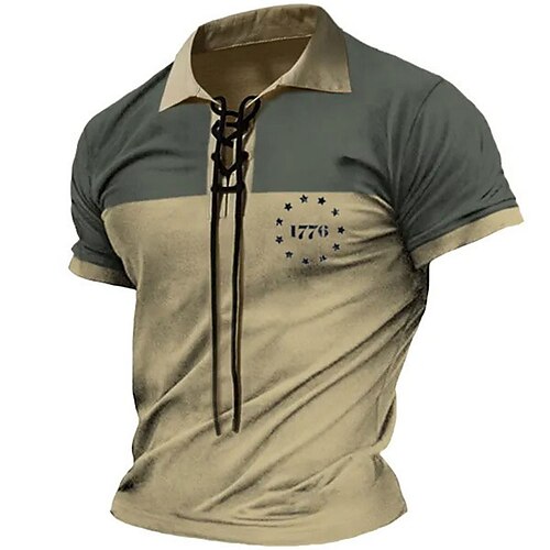 Herre POLO Trøje Golftrøje Bogstaver Grafiske tryk Årgang Aftæpning Grøn udendørs Gade Kortærmet Snørelukning Trykt mønster Tøj Sport Mode Gade Designer
Herre POLO Trøje Golftrøje Bogstaver Grafiske tryk Årgang Aftæpning Grøn udendørs Gade Kortærmet Snørelukning Trykt mønster Tøj Sport Mode Gade Designer