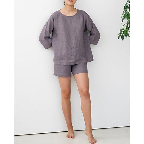 Per donna loungewear Top e pantalone del pigiama Completi Di tendenza Informale Morbido Appuntamento Da mare Per uscire Poliestere Comfort Traspirante Girocollo Manica lunga Pullover Pantaloncini
Per donna loungewear Top e pantalone del pigiama Completi Di tendenza Informale Morbido Appuntamento Da mare Per uscire Poliestere Comfort Traspirante Girocollo Manica lunga Pullover Pantaloncini